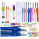 64 Pieces 16 Sizes Crochet Hook Set Needles Stitches