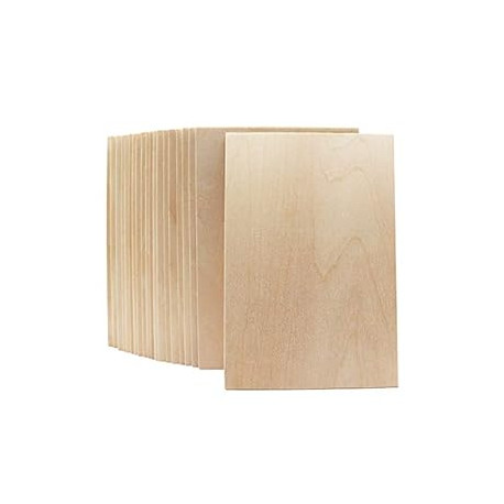 Unfinished Wood Pieces,20Pcs Basswood Sheets 150X100X2mm