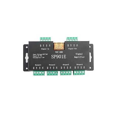 SP901E LED Pixel Strip Amplifier Signal Data SPI Repeater Controller
