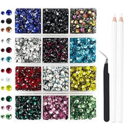 5400pcs Multicolor Rhinestones 12 Mixed Color