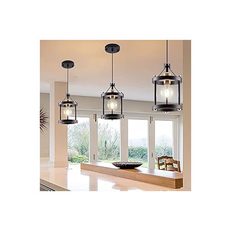 Chandelier Set of 3 Vintage Pendant Light Fixture