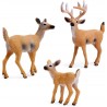 Deer Toys Figure, Small Woodland Animals Set of 3