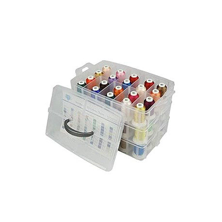 63-Color Embroidery Thread Kit with Organizer Box