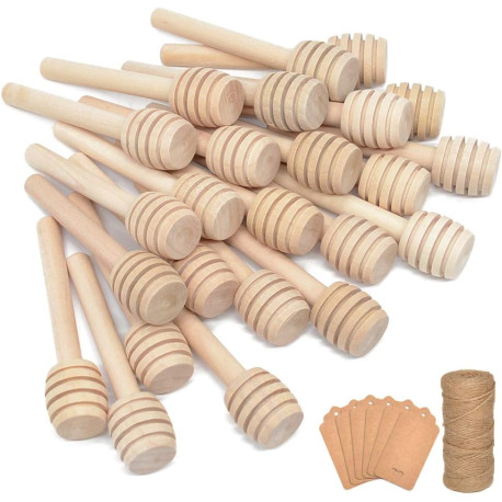 100Pcs 3 Inch Wood Honey Dipper Sticks