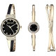 Anne Klein Women's Premium Crystal Accented Watch and Bangle Set