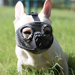 Grooming Dog Mask,Grey(Eyehole) M