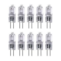 G4 Bi-pin Base, Halogen Light Bulb (20W 10Pack)