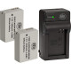 BM Premium 2 Pack of NB-10L Battery and Charger Kit