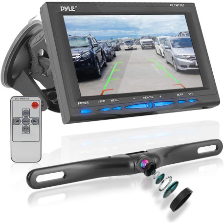 PYLE Vehicle Backup Camera for Car, 7 inch Monitor Reverse Camera