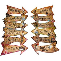 Hatters Tea Party Props Pack of 12 Signs