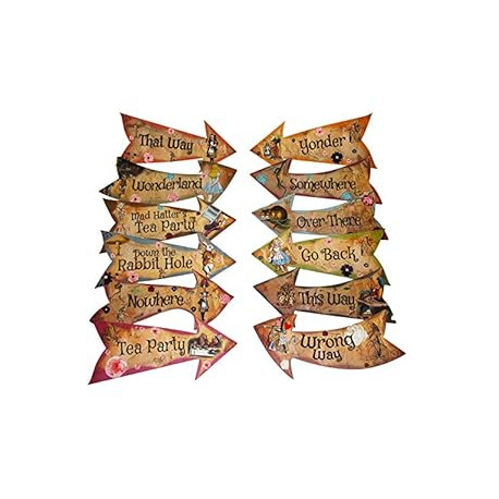 Hatters Tea Party Props Pack of 12 Signs