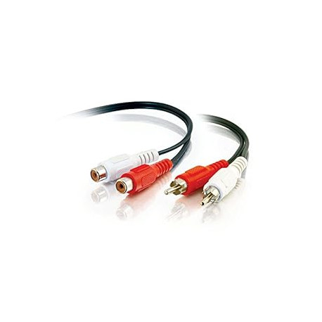 RCA Stereo Audio Extension Cable, 6 Feet (1.82 Meters), Black