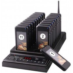 20pcs Coaster Pagers and 1pc Call Button Keypad