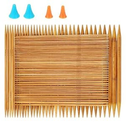 75 Pcs Bamboo Knitting Needles Set