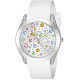 GUESS Silver-Tone and White Jeweled Watch