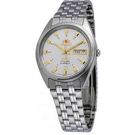 FAB00009W Men's 3 Star Stainless Steel Silver Dial Self Wind Automatic Watch