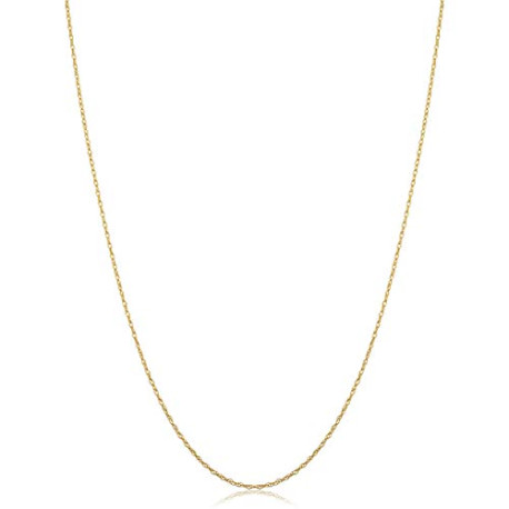 Yellow Gold Rope Chain Barely-There Necklace