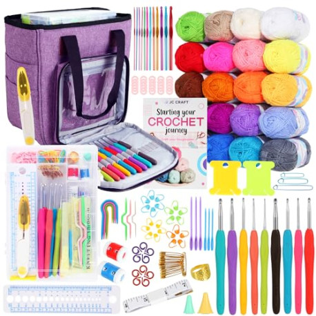 137-Piece Crochet Kit for Beginners
