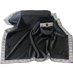 Velvet Tapestry (Black, 65 * 65 cm/25.6 * 25.6 inches)