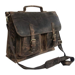 18" Inch Retro Buffalo Hunter Leather Laptop