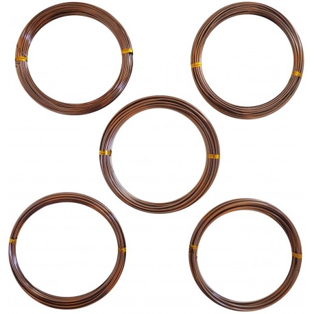 Anodized Aluminum Bonsai Training Wire 5-Size Starter Set - 1.0mm