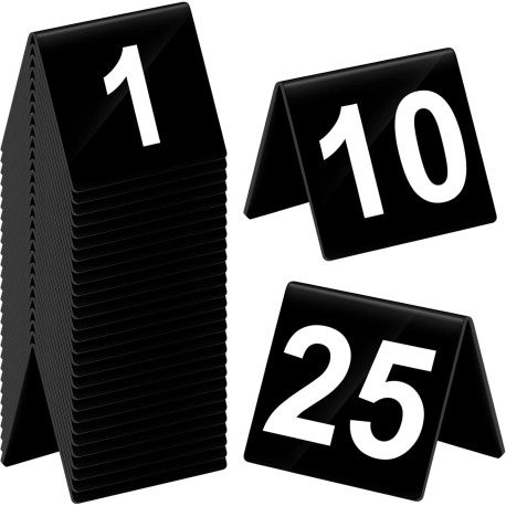 Tuanse Table Numbers 1-25 Acrylic Double