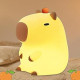 Cute Orange Capybara Night Light