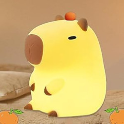 Cute Orange Capybara Night Light