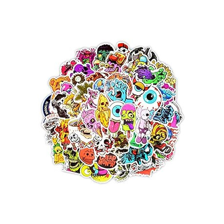 50 Pcs Scary Stickers Pack Horror