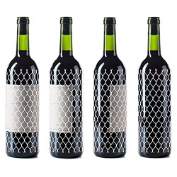 50 Pieces Wine Mesh Protective Sleeves 7.8 Inch