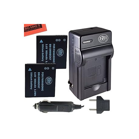 Pack of 2 DMW-BCK7 Batteries And Battery Charger for Panasonic Lumix DMC-FH25