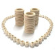 Craft Sets 80pcs-Assorted Macrame 50PCS Wooden Beads and 30PCS Wood Rings Set