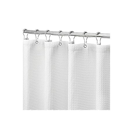 Bathroom Curtain Machine Washable(72Wx72H, White)