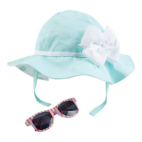 Baby Girls' Bow Sun Hat and Glasses