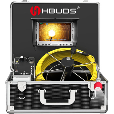 165ft Cable Pipe Inspection Camera, 7 Inch TFT LCD Color