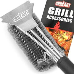 Grill Brush and Scraper BBQ Brush for Grill, Safe 18"