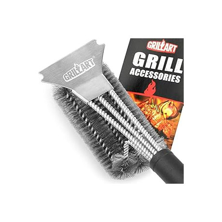 Grill Brush and Scraper BBQ Brush for Grill, Safe 18"