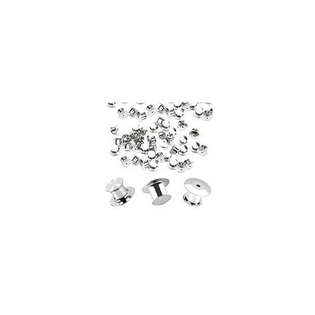 30 Pieces Metal Pin Backs Locking Pin Keepers Locking Clasp