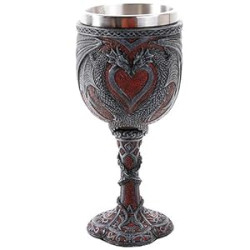 Dragon Heart Love Goblet Wine Cup 7 inch