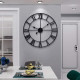 Large Wall Clock, Silent, Non-Ticking Metal