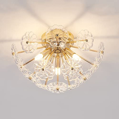 Flush Mount Ceiling Light, Gold