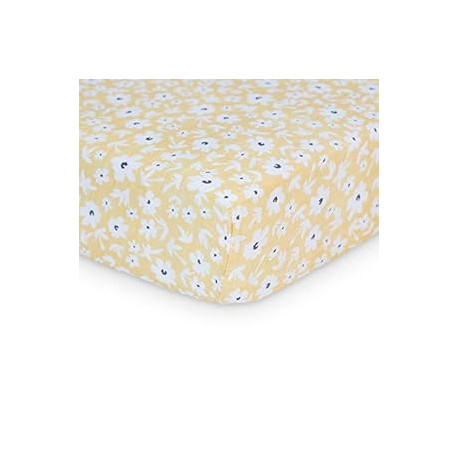 Mattress Sheets for Boys and Girls - 28"x 52", 1 Pack (Yellow Wildflower)