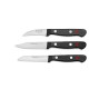 Gourmet 3-Piece Paring Knife Set, Black
