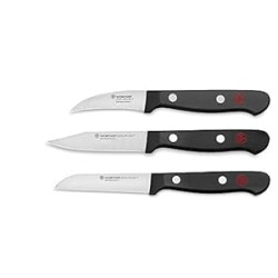 Gourmet 3-Piece Paring Knife Set, Black