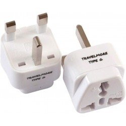 2 Pack UK Travel Adapter for Type G Plug