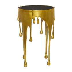 Deco 79 Aluminum Metal Side End Accent Table
