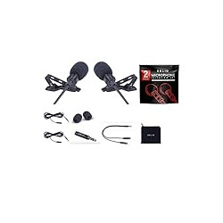 Clip On Lavalier Lapel Microphone 2 Pack Set