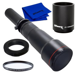 Ultimaxx 650-1300mm (w/ 2X 1300-2600) Telephoto Zoom Lens Set