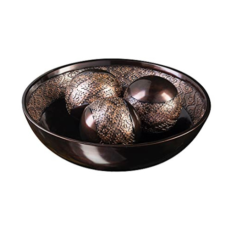 Home Decor Decorative Bowl with Orbs Set