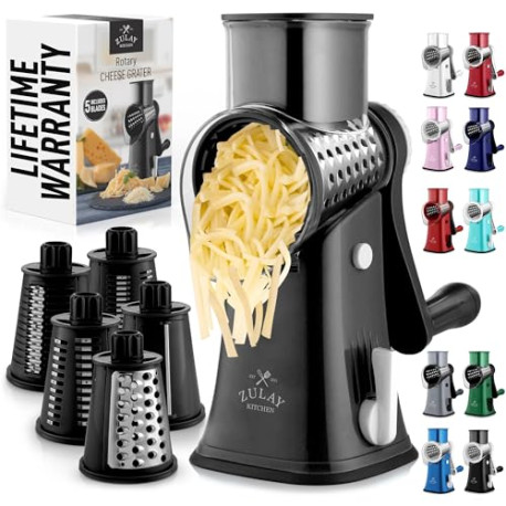 Rotary Cheese Grater 5 Blade Cheese Shredder